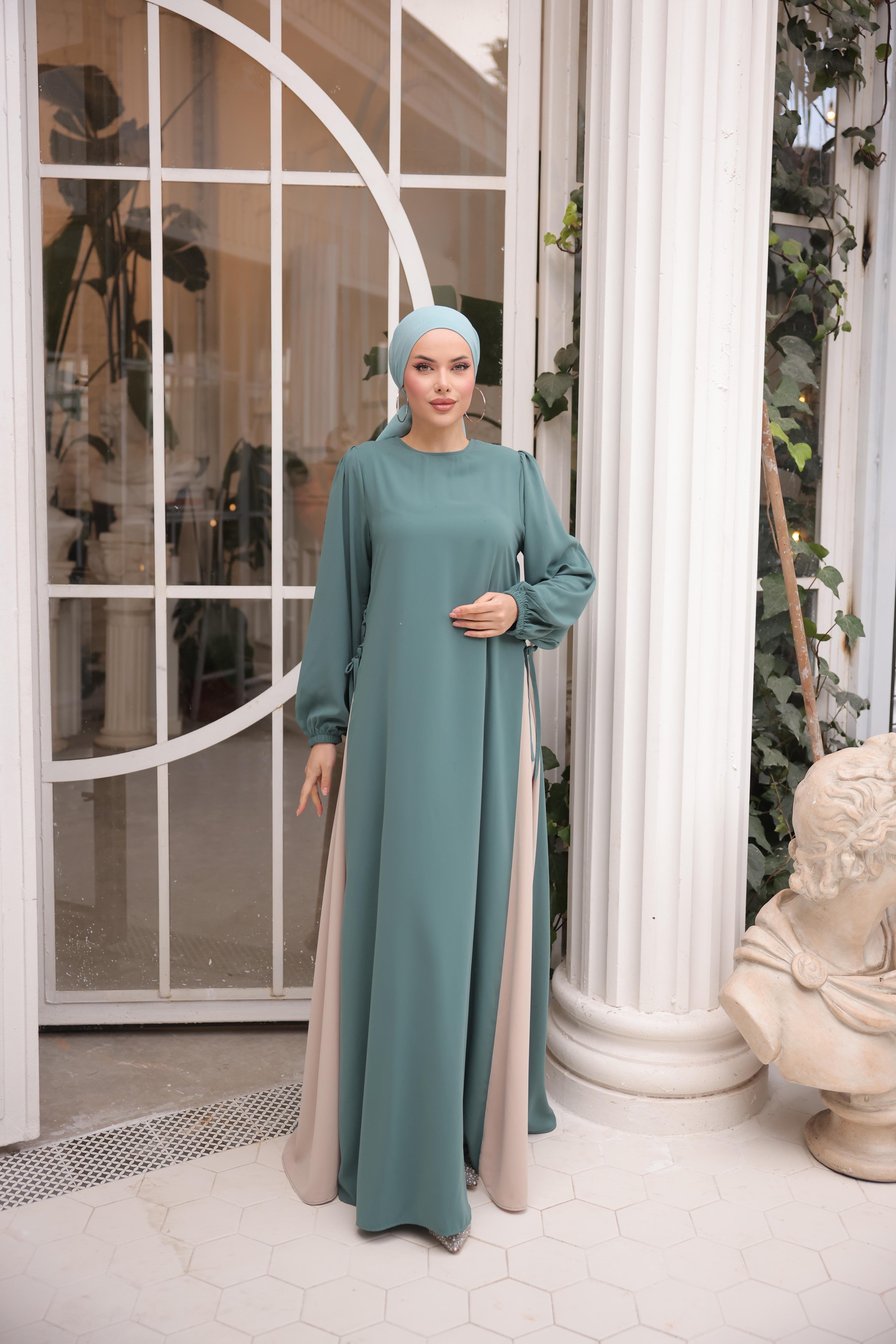 Yandan Garnili Elbise 5061