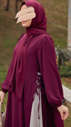 Yandan Garnili Elbise 5061