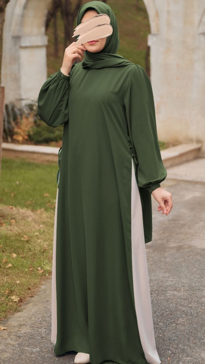 Yandan Garnili Elbise 5061
