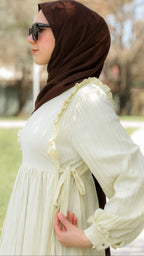Göğsü Fırfırlı Elbise 5131